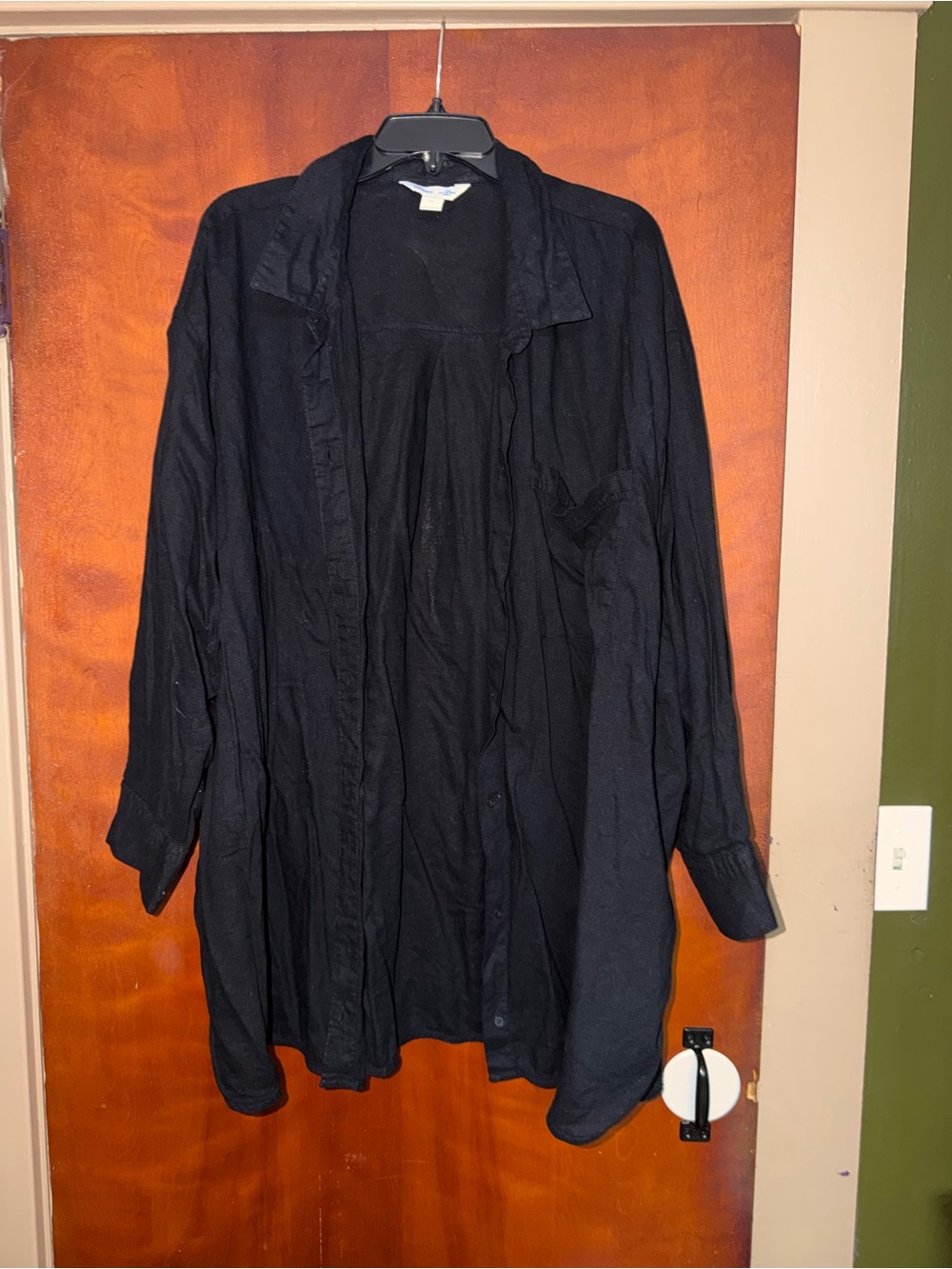 Old Navy Black Button-Down Women's Shirt